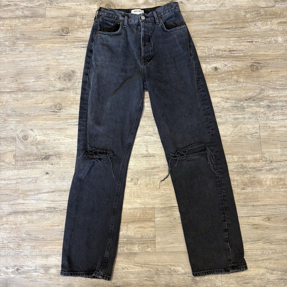 AGolde 90’s Mid Rise Loose Fit Jeans Sz 27 Button Fly